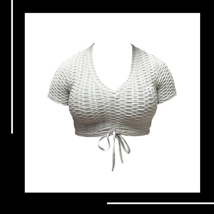 Honeycomb Scrunch Crop Top - Max Intensity